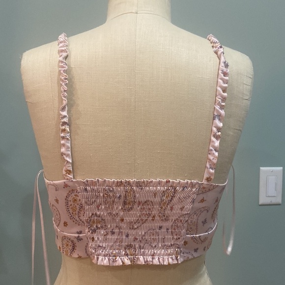 NWOT Zara paisley effect crop top‎ - Picture 4 of 12